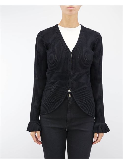 Fitted jacket in knit with mixed stitches Twinset TWIN SET | Cardigan | TT31236